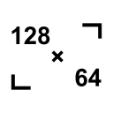 128X64 dot matrix screen Icon