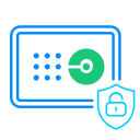 Safe safe is encrypted and valuable Icon