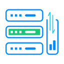 Server data transmission performance Icon