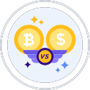 bitcoin-vs-dollar Icon