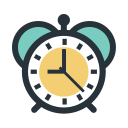 Color block - alarm clock Icon