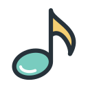 Color block - music symbol Icon
