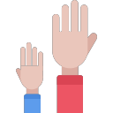 raised hands Icon