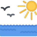 sun sea Icon