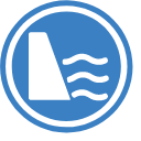 Flood control and disaster prevention dam Icon