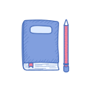 Notebook and pen Icon