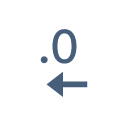 reduce decimals Icon