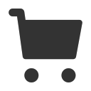 Solid shopping cart Icon