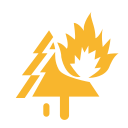 Forest fire risk area Icon