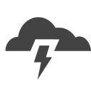 si-glyph-cloud-thunder Icon
