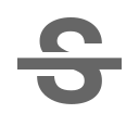 ic_strikethrough_s_48px Icon