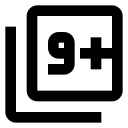 ic_filter_9_plus_48px Icon
