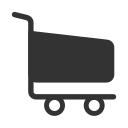 Shopping cart in point Icon