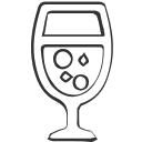 Wine glass, wine, utensils, goblet, linear Icon