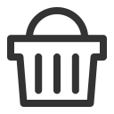 Linear shopping basket Icon
