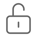 Unlock, security, padlock Icon