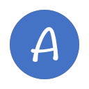 A_ round_ solid_ Letter a Icon
