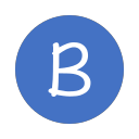 B_ round_ solid_ Letter B Icon