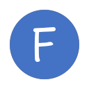 F_ round_ solid_ Letter F_ by_ climei Icon
