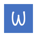 W_ square_ solid_ Letter W Icon