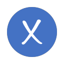X_ round_ solid_ Letter X_ by_ climei Icon