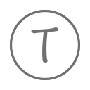 T_ round_ Letter T Icon