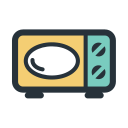 Color block microwave oven Icon