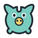 Color block pig Icon