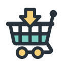 Color block - shopping cart Icon