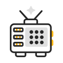 Line drawing color - TV Icon