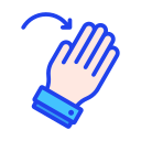 Linear four finger right slide Icon