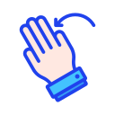 Linear three finger left slip Icon