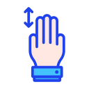 Linear three finger up and down sliding Icon