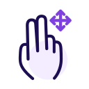 Double finger movement Icon