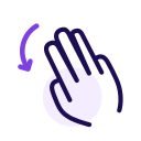 Three finger left rotation Icon