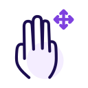 Three finger movement Icon
