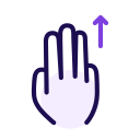 Three fingers sliding up Icon