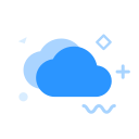 MBE style multi color icon cloud disk Icon