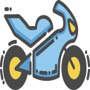 Riding motorcycle Icon