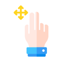 Planar double finger drag Icon