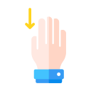 Planar four finger downward sliding Icon