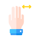 Planar three finger left-right sliding Icon