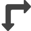 si-glyph-arrow-two-way-right-bottom Icon