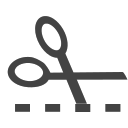 si-glyph-scissor-line-cut Icon