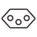 Swiss socket plug pin Icon
