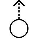 arrows_drag_up_dashed Icon