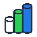 Stereoscopic cylinder chart Icon