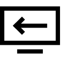 screen-arrow-left-line Icon