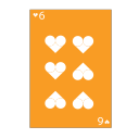 Poker hearts 6 Icon