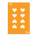 Poker hearts 8 Icon